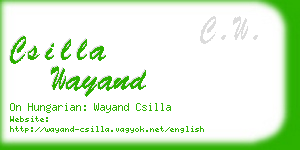 csilla wayand business card